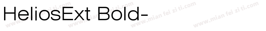 HeliosExt Bold字体转换